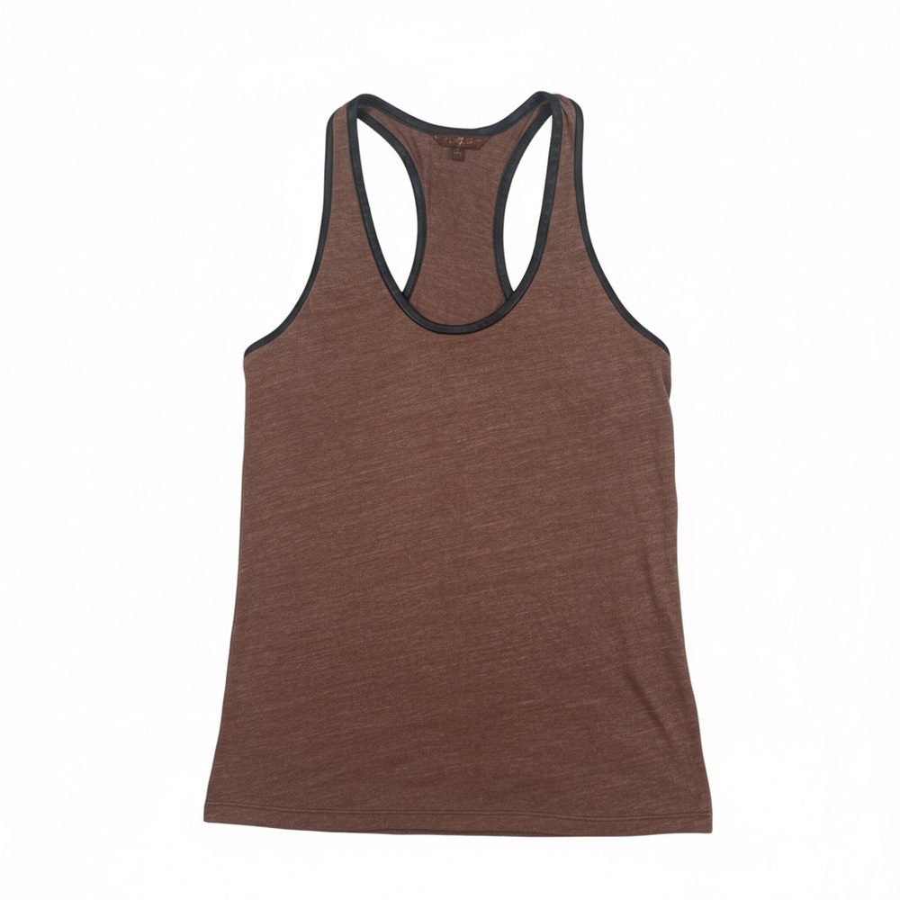 7 For All Mankind Rust Racerback Tank Top Size S Made in USA